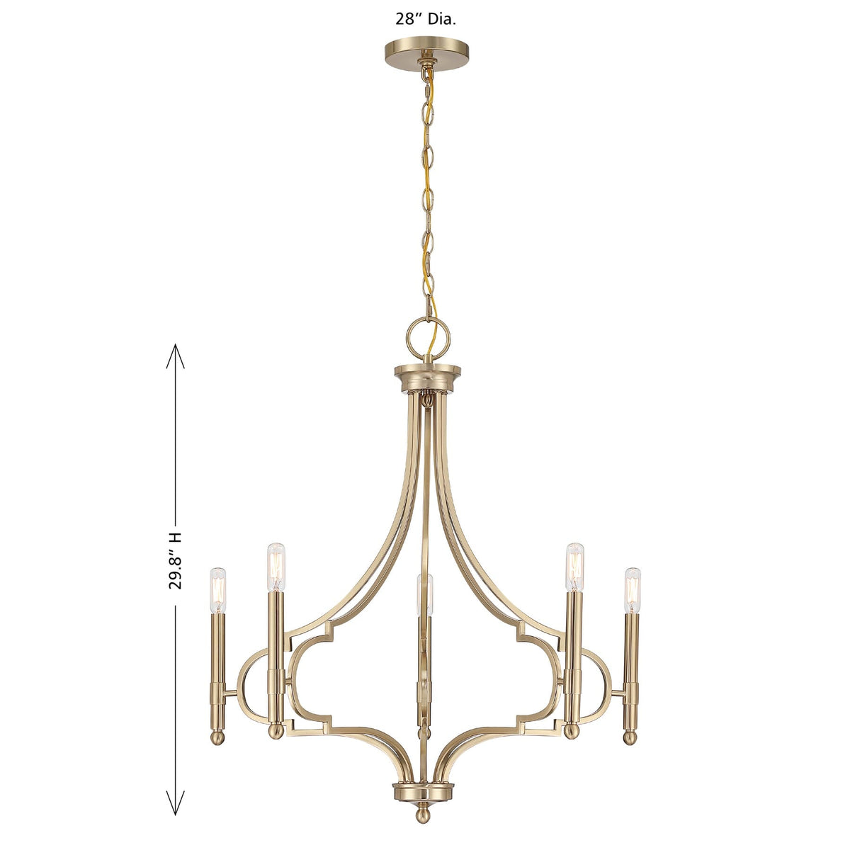 Savoy House 1-5999-5-127 Woodlawn Chandelier in Noble Brass