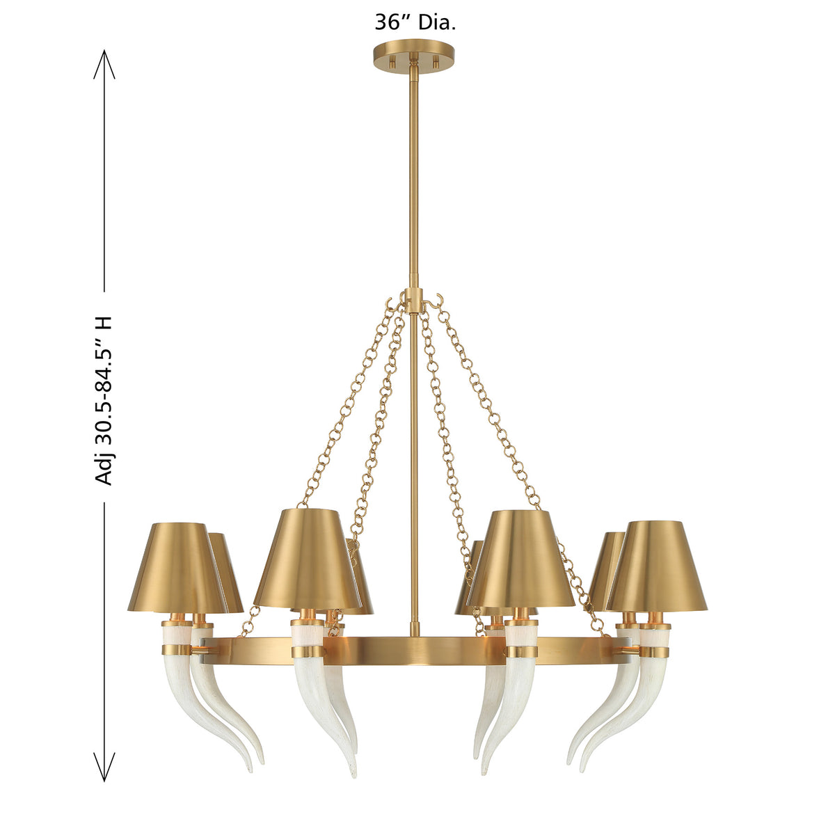 Savoy House 1-6306-8-322 Hearne Chandelier in Warm Brass