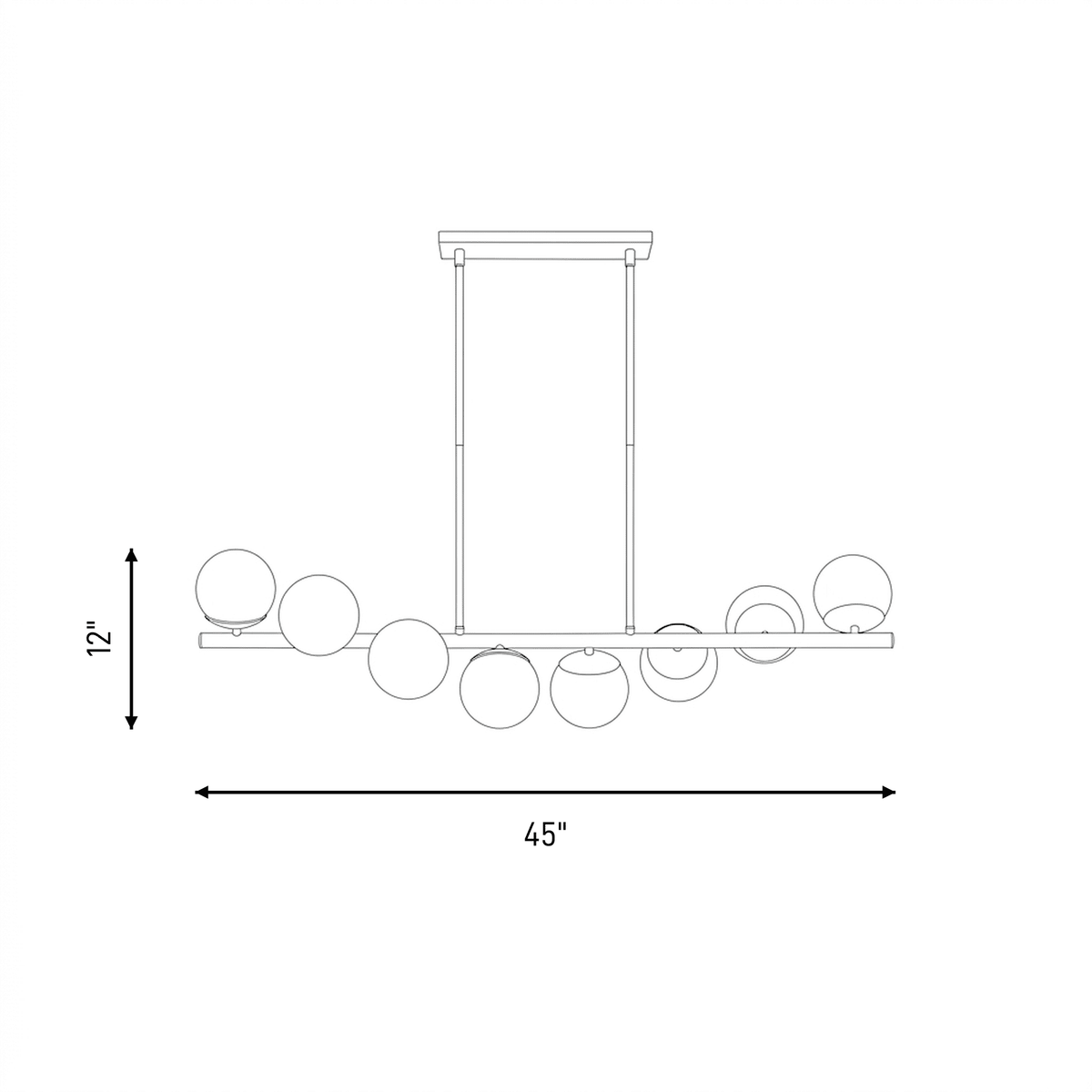 Savoy House 1-6524-8-322 Turin Linear Chandelier in Warm Brass
