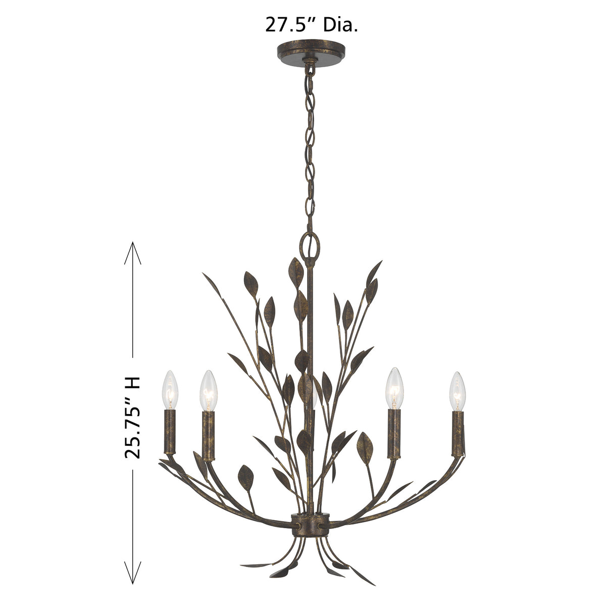 Savoy House 1-6706-5-334 Laska Chandelier in Enchanted Bronze