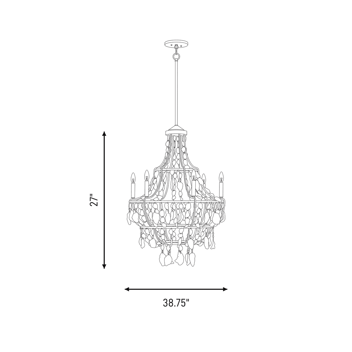 Savoy House 1-8403-6-342 Leanne Chandelier in Chandon