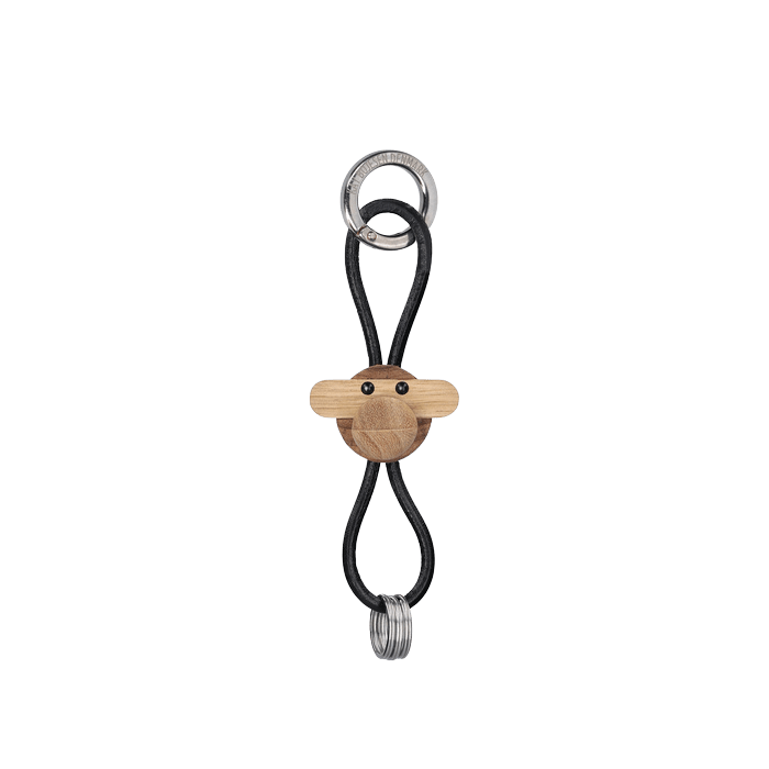 Porte-clés singe Kay Bojesen 39806 en teck/limba argenté