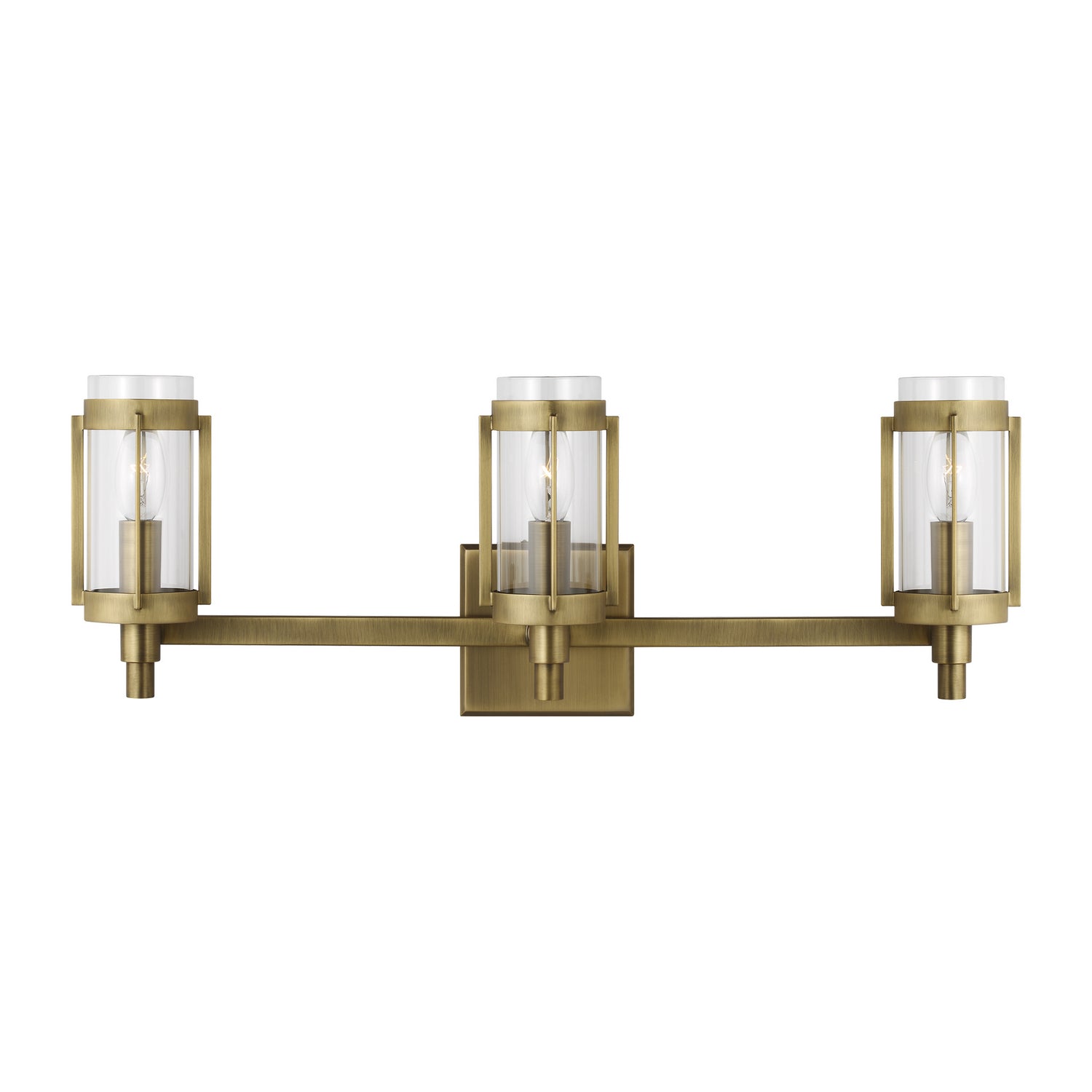 Visual Comfort Studio Canada - LV1023TWB - Three Light Vanity - Flynn - Time Worn Brass