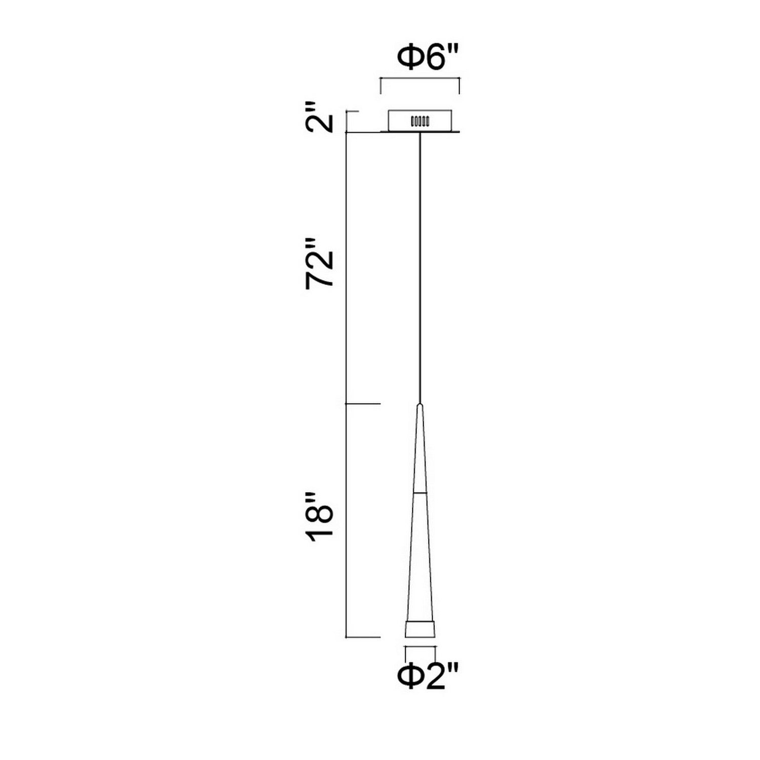 CWI Lighting Canada - 1103P5-1-602 - Mini LED Suspension - Andes - Or satiné
