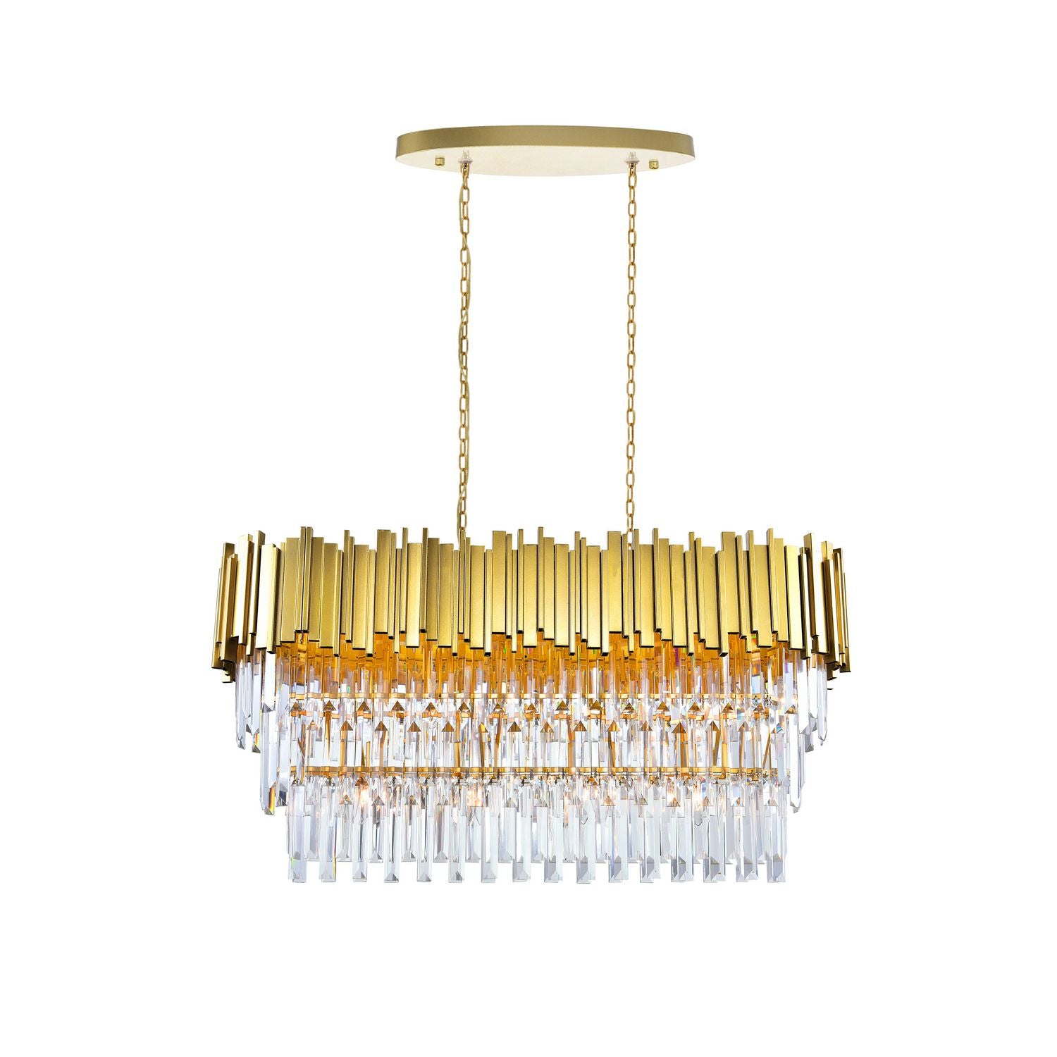 CWI Lighting Canada - 1112P38-9-169 - Nine Light Pool Table Light - Deco - Medallion Gold