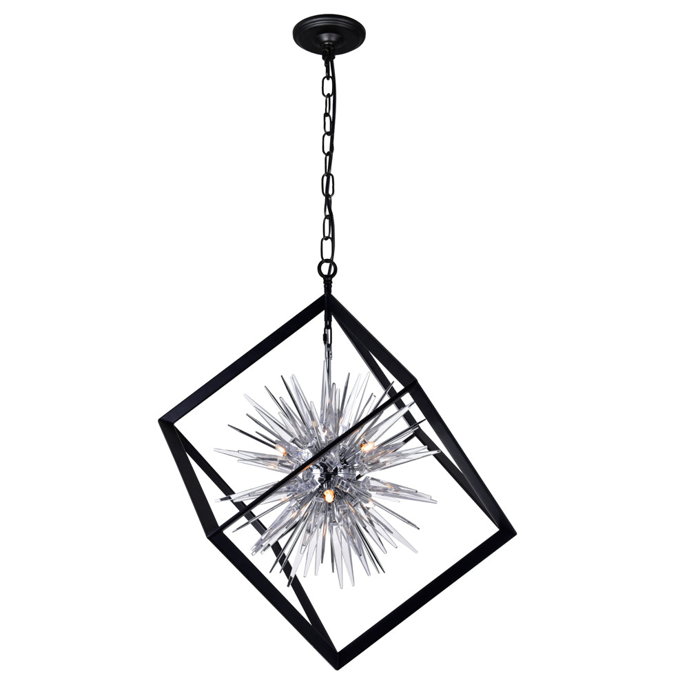 CWI Lighting Canada - 1178P22-6-601 - Six lampes Suspendu - Starburst - Chrome et noir