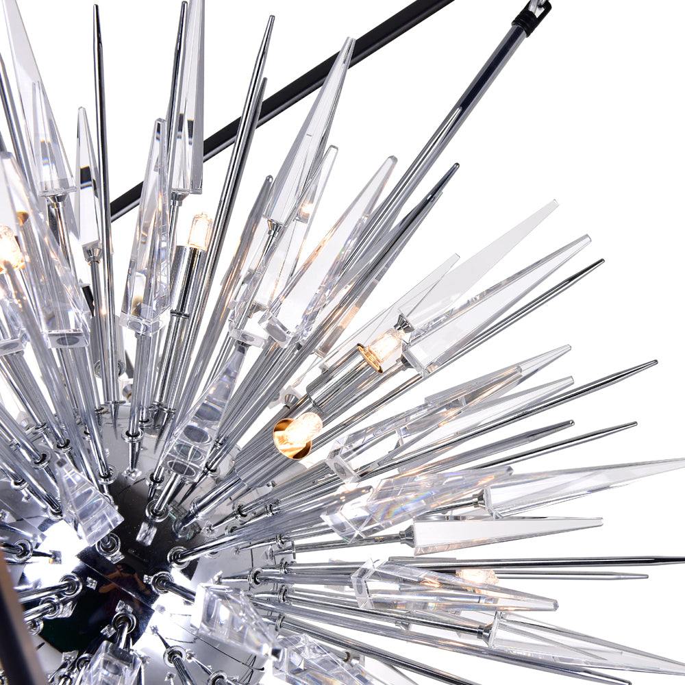 CWI Lighting Canada - 1178P44-20-601 - 20 lampes Suspendu - Starburst - Chrome et noir