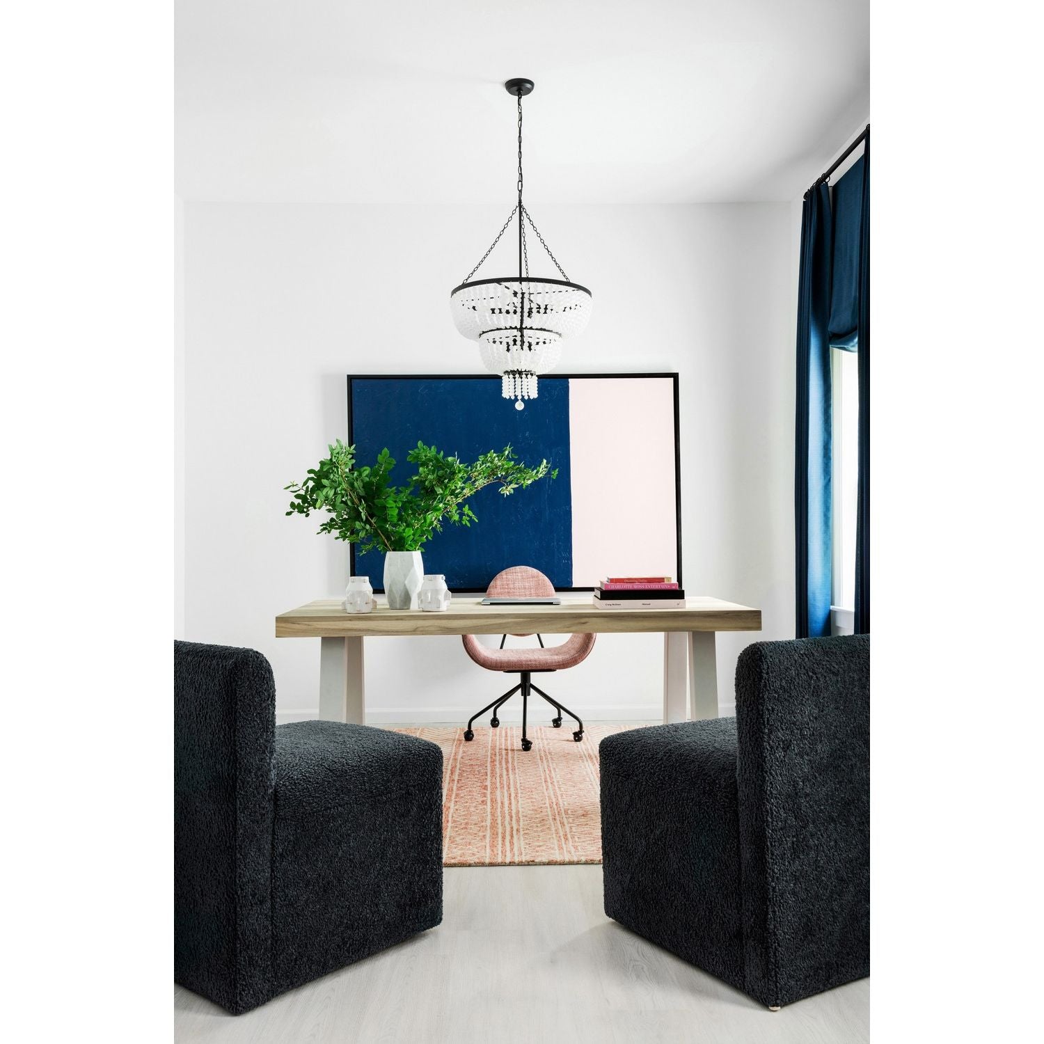 Crystorama - 610-MK - Eight Light Chandelier - Rylee - Matte Black