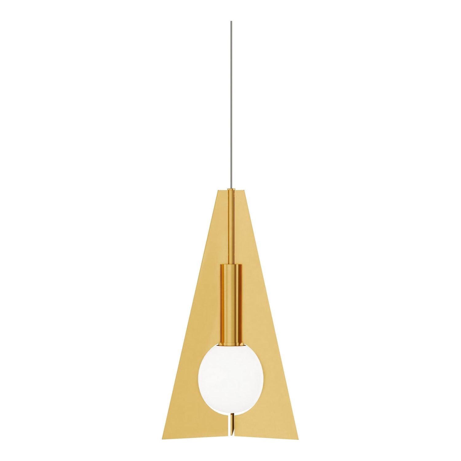 Visual Comfort Modern - 700FJOBLPNB-LED930 - LED Pendant - Orbel Pyramid - Natural Brass