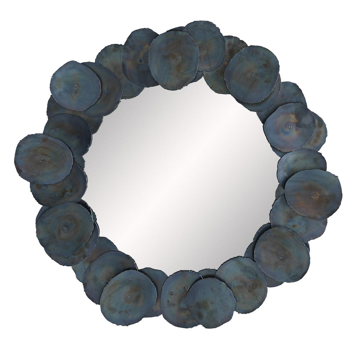 Miroir à disques Kensey Arteriors 3151 en fer brûlé