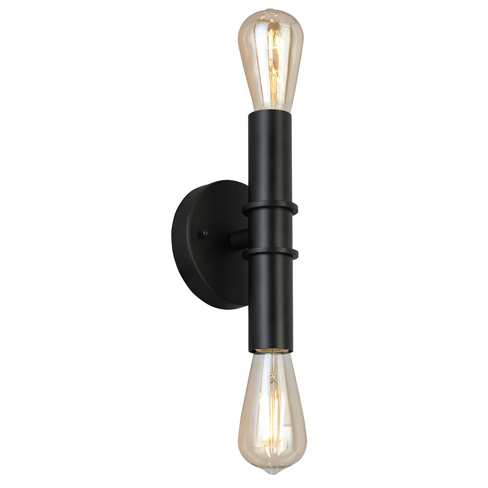 Eglo Canada - 204467A - Applique murale deux lumières pour salle de bain/meuble-lavabo - Drucker - Noir