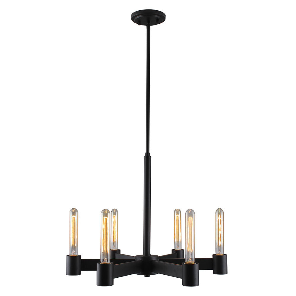 Eglo Canada - 204553A - Six Light Chandelier - Broyles - Matte Black