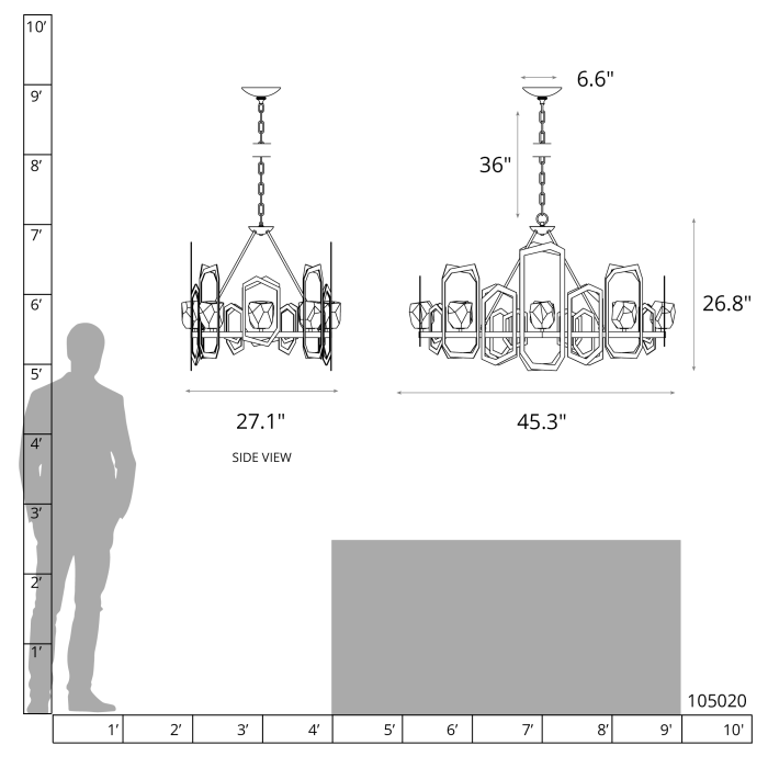 Hubbardton Forge 105020 Gatsby Chandelier