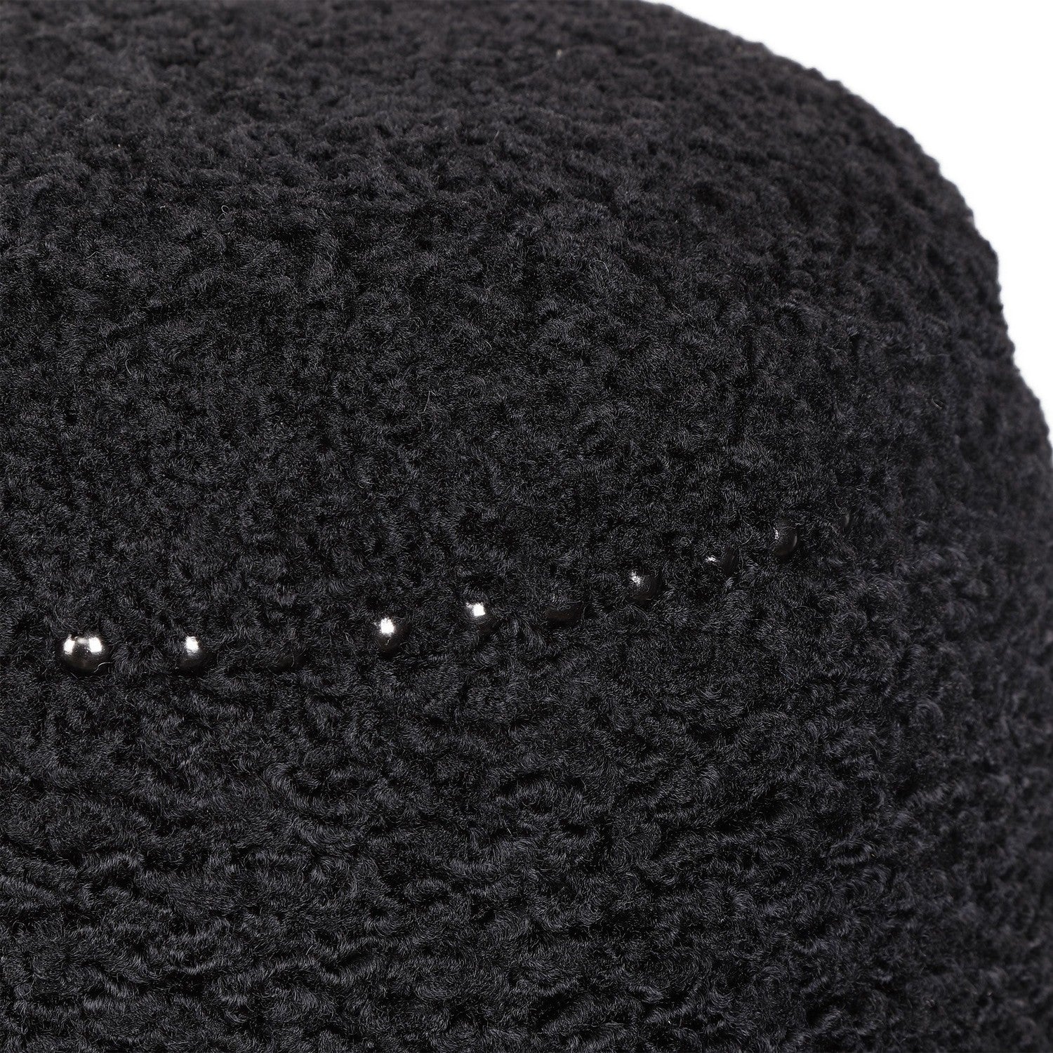 Uttermost - 23575 - Pouf - Gumdrop - Nickel noir