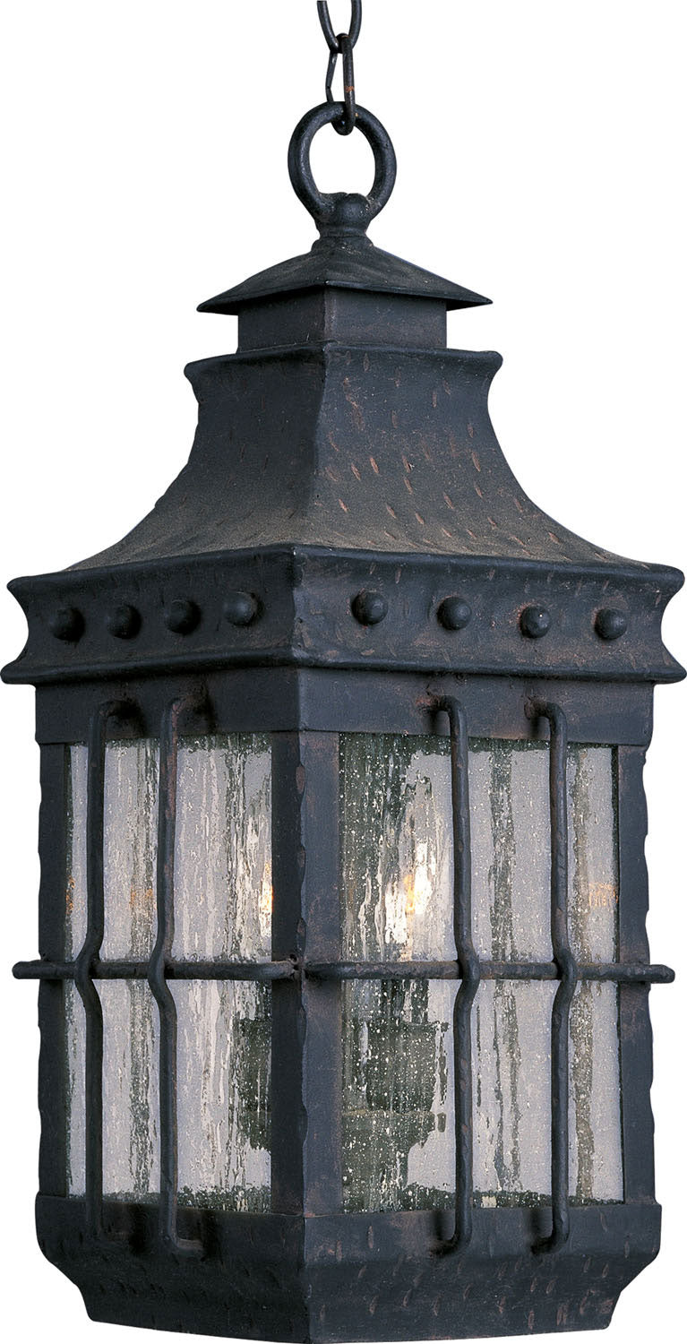 Maxim Lighting 30088CDCF Nantucket Outdoor Hanging Lantern in Country Forge