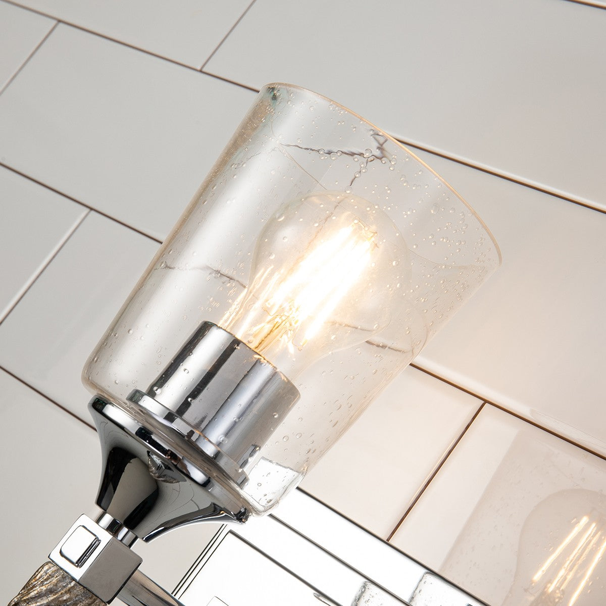 Lucas + McKearn - BB1022PC-1-F2S - Une lampe Murale - Vétiver - Chrome poli