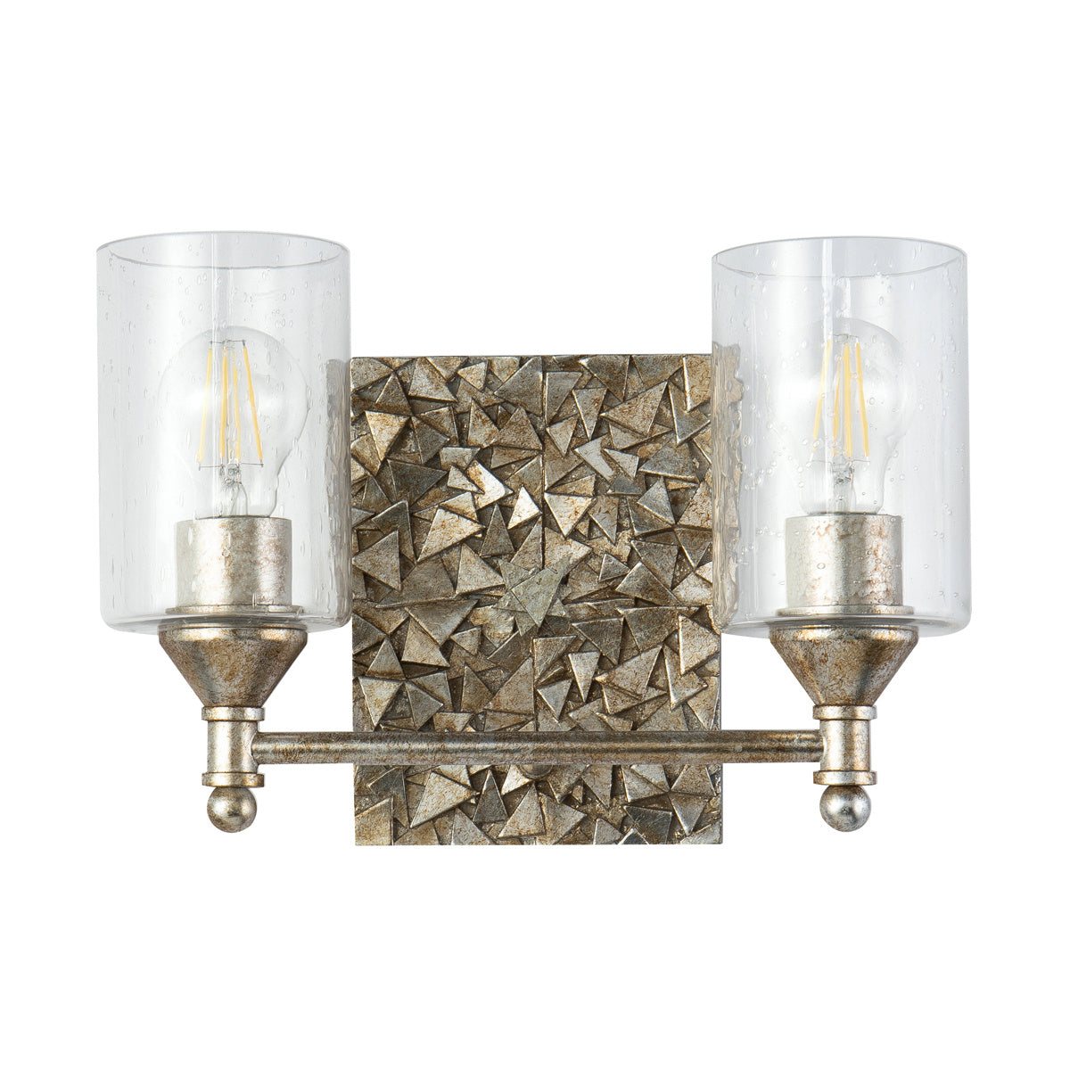 Lucas + McKearn - BB1158S-2 - Two Light Vanity - Mosaic - Silver