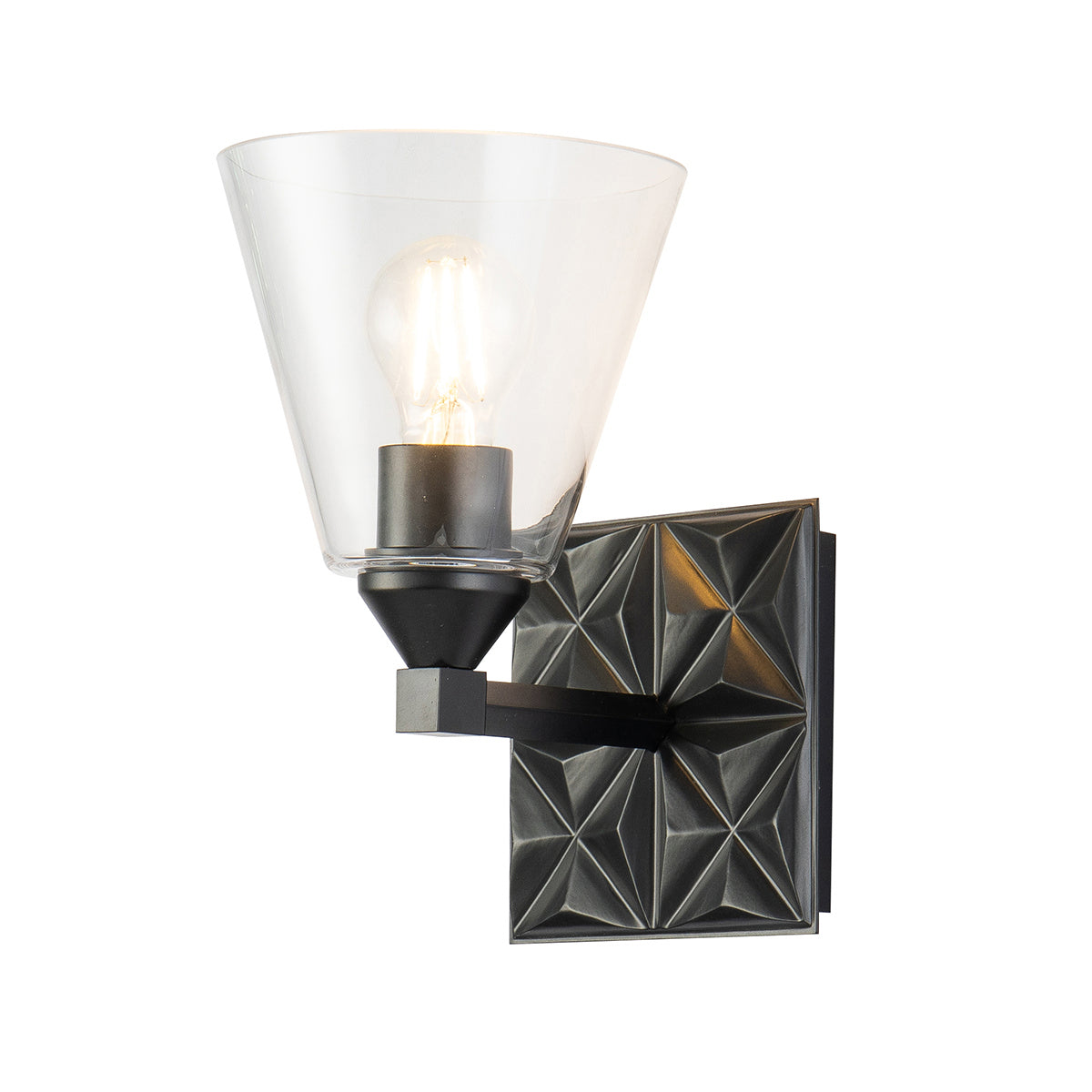 Lucas + McKearn - BB1302MB-1 - Une lumière Murale - Alpha - Noir mat
