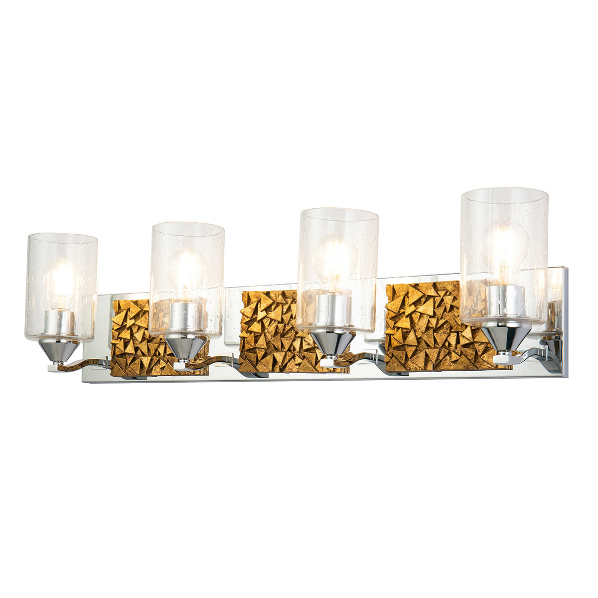 Lucas + McKearn - BB90586PC-4B1G - Four Light Vanity - Bocage - Polished Chrome
