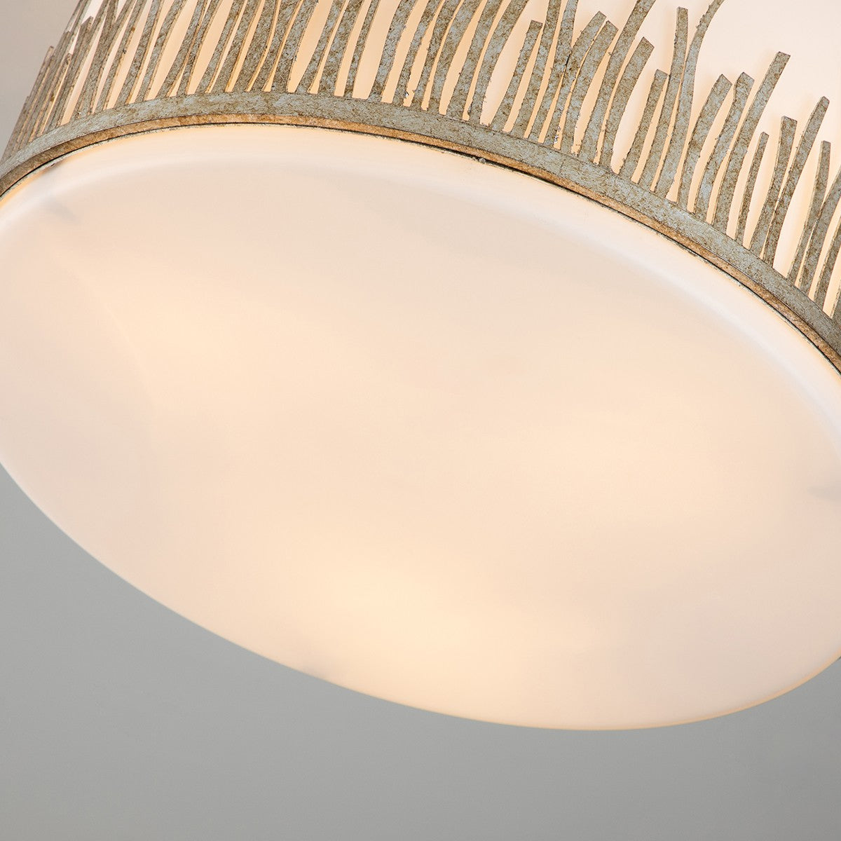 Lucas + McKearn - FM90610S-15 - Three Light Semi-Flush Mount - Sawgrass - Silver