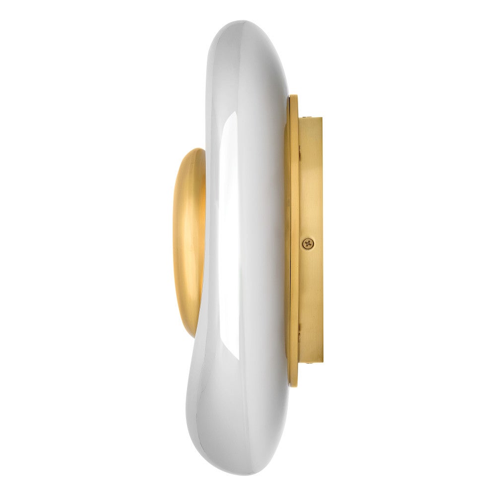 Applique murale Fredrick Ramond FR42900UB Astra LED en verre mercurisé et laiton non verni
