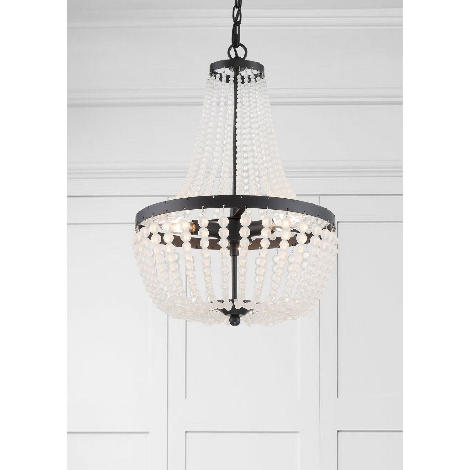 Crystorama - 603-MK - Three Light Chandelier - Rylee - Matte Black