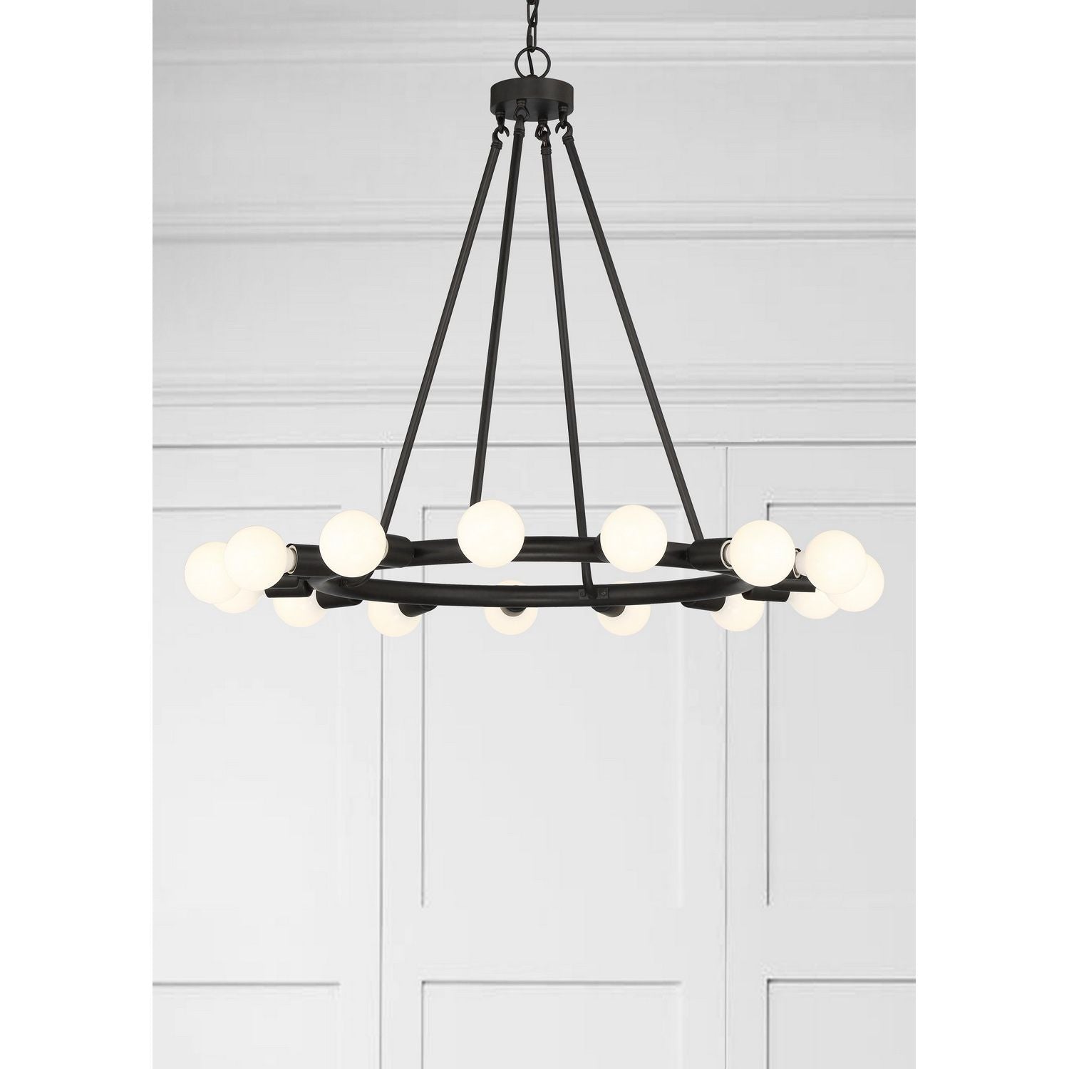 Crystorama - 9046-BK - 15 Light Chandelier - Dakota - Black