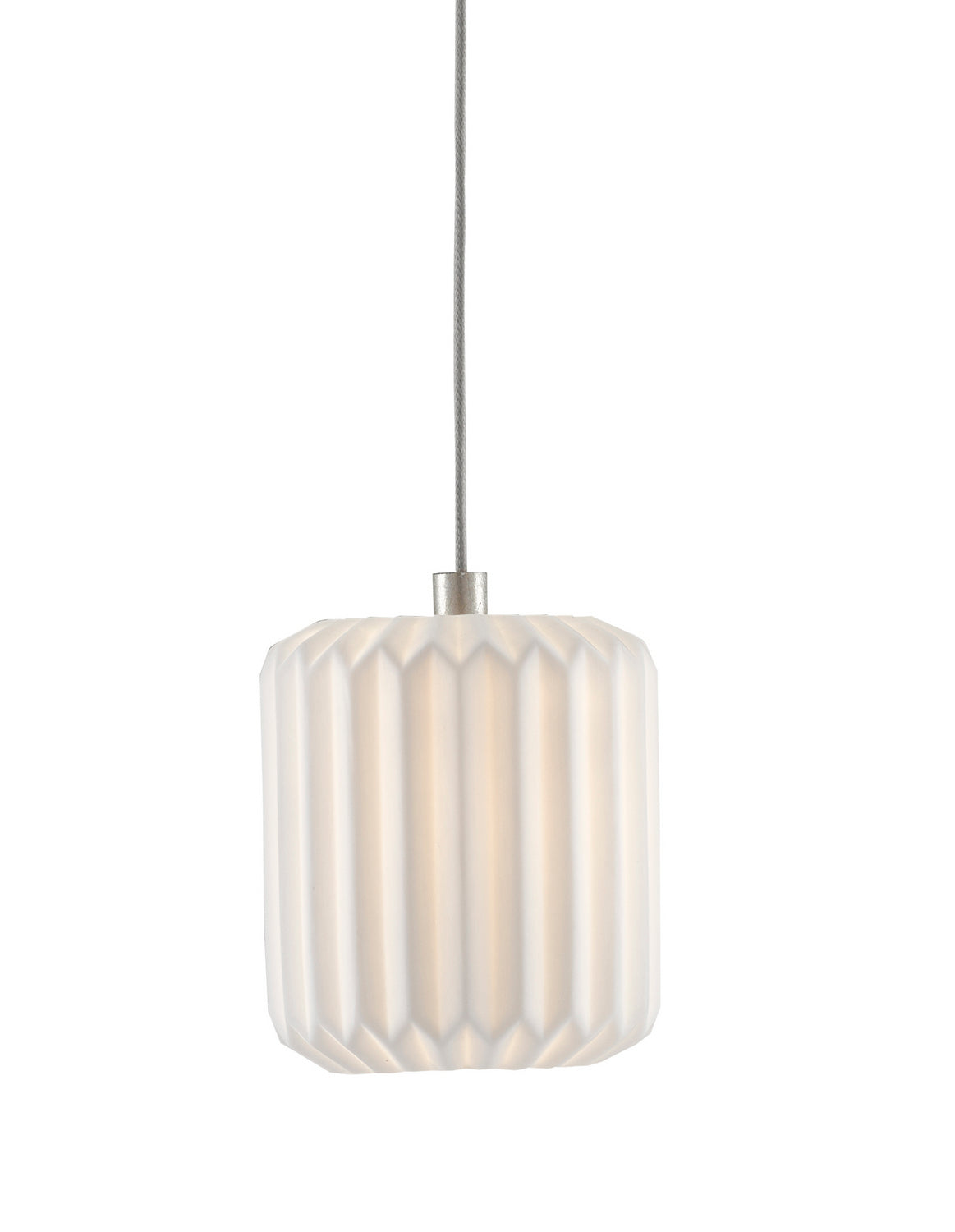 Currey and Company 9000-0709 Dove 1-Light Pendant in White/Silver