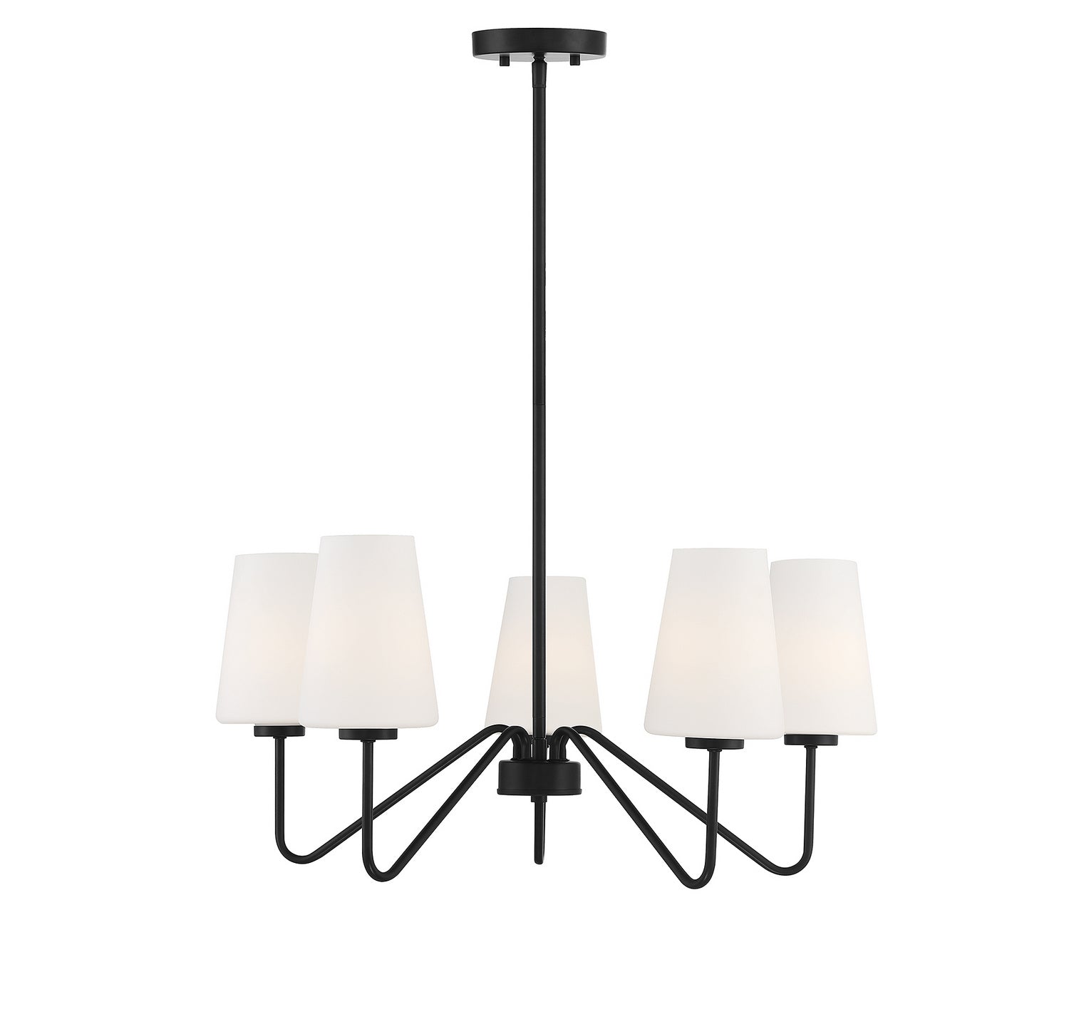 Meridian M10060MBK Five Light Chandelier in Matte Black