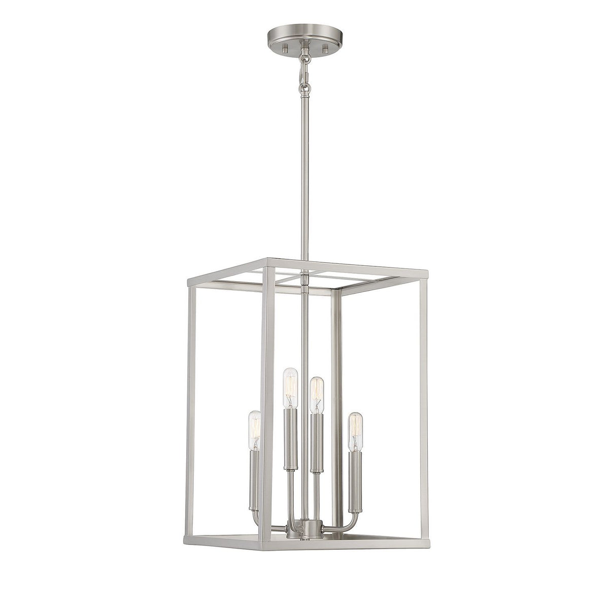 Meridian M30008BN Four Light Pendant in Brushed Nickel