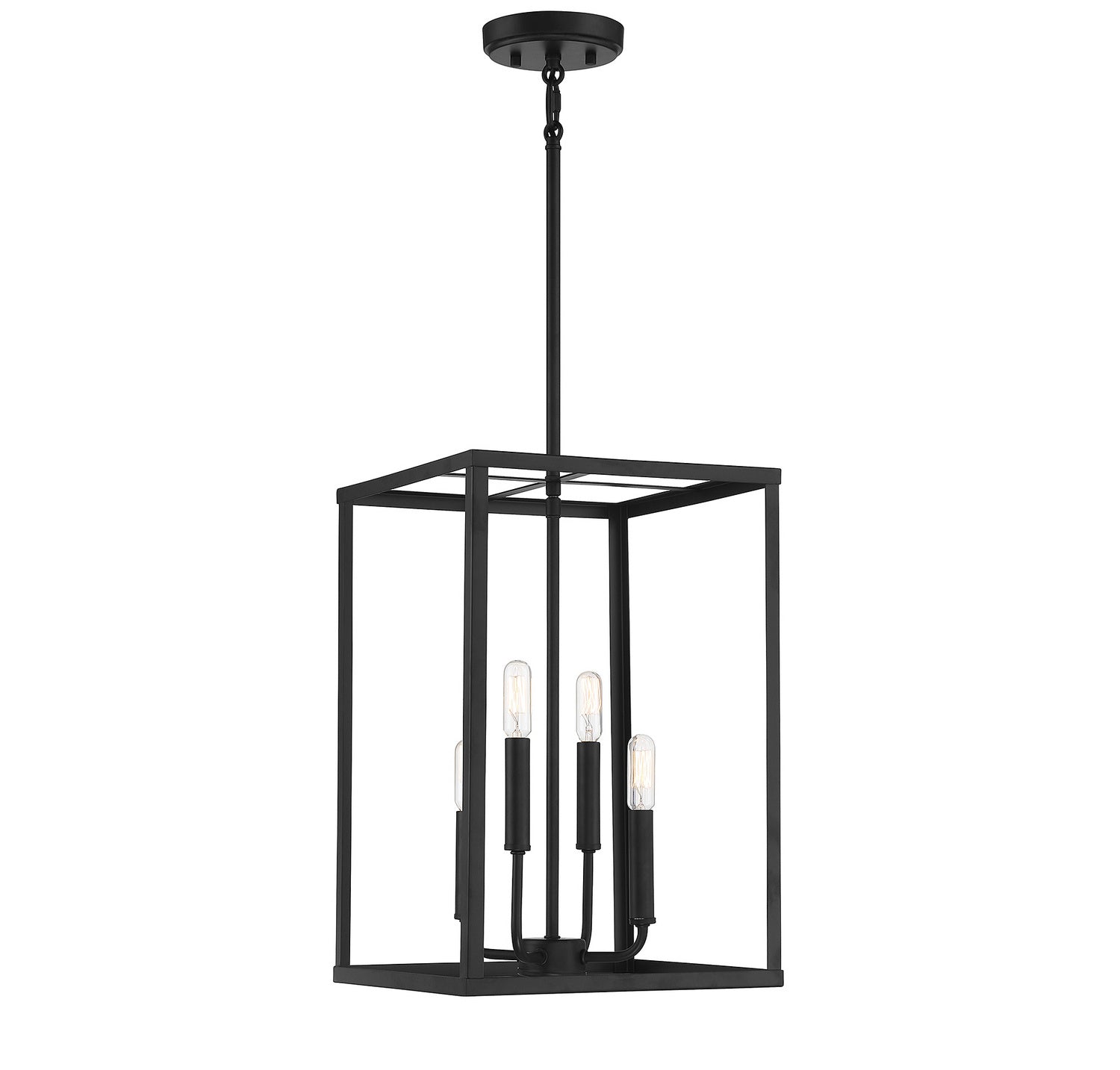 Meridian M30008MBK Four Light Pendant in Matte Black