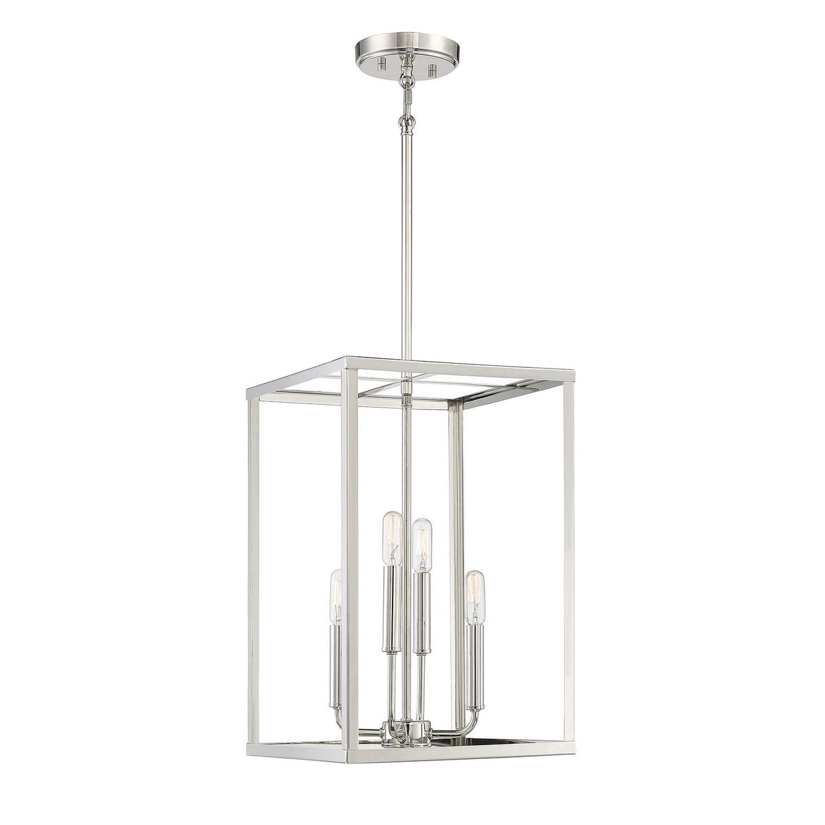 Meridian M30008PN Four Light Pendant in Polished Nickel