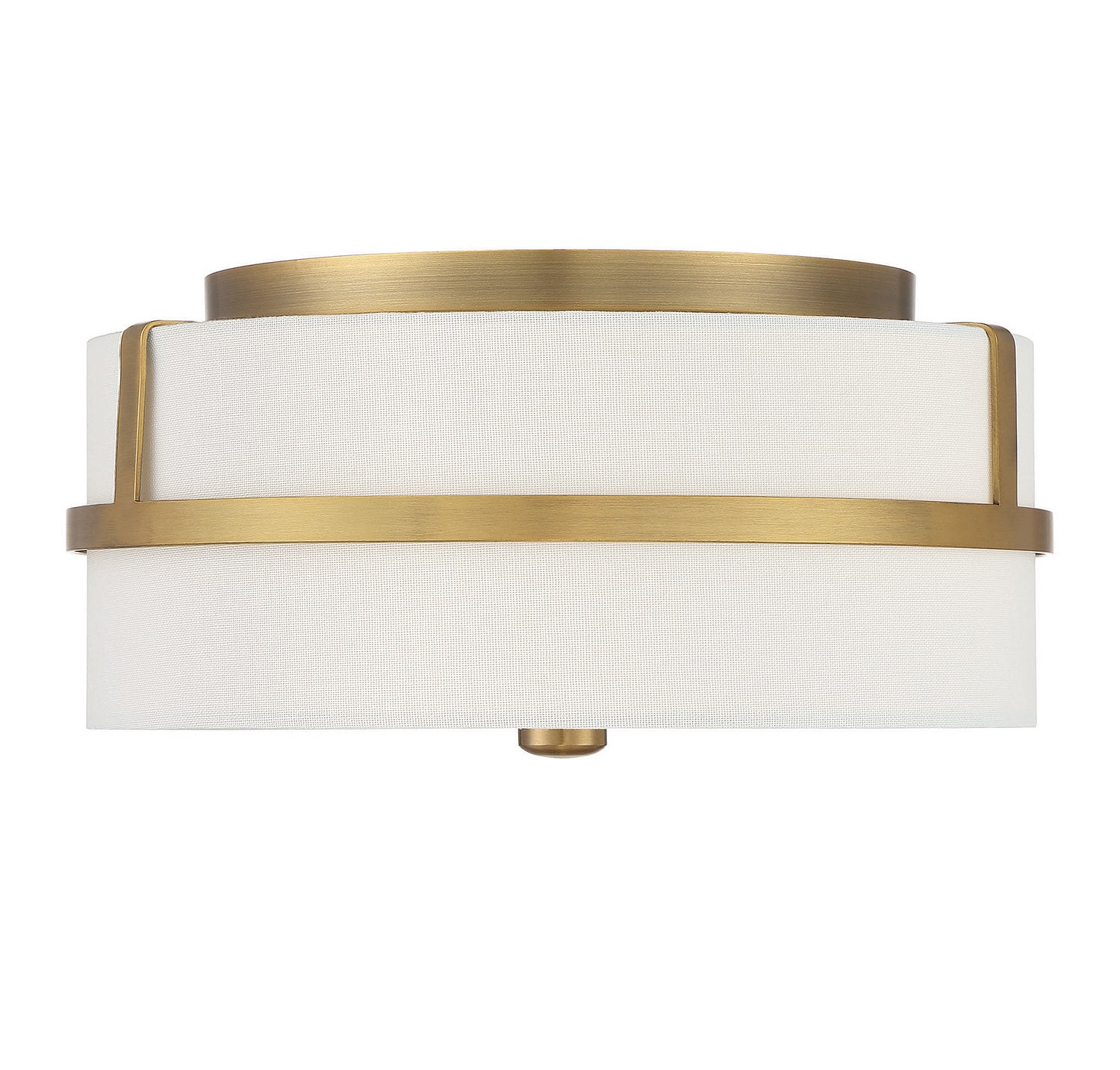 Meridian M60065NB Two Light Flush Mount in Natural Brass