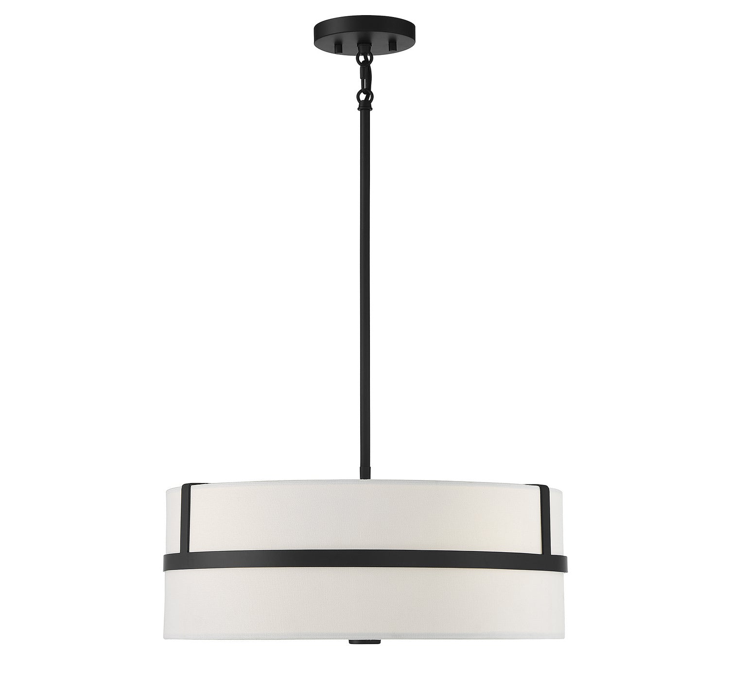 Meridian M70102MBK Four Light Pendant in Matte Black