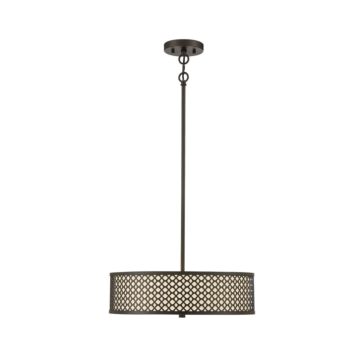 Meridian M70108ORB Three Light Pendant in Oil Rubbed Bronze