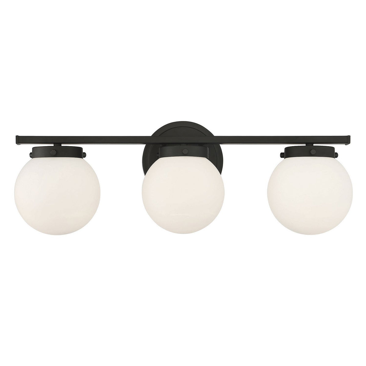 Meridian M80023MBK Three Light Bathroom Vanity Light in Matte Black