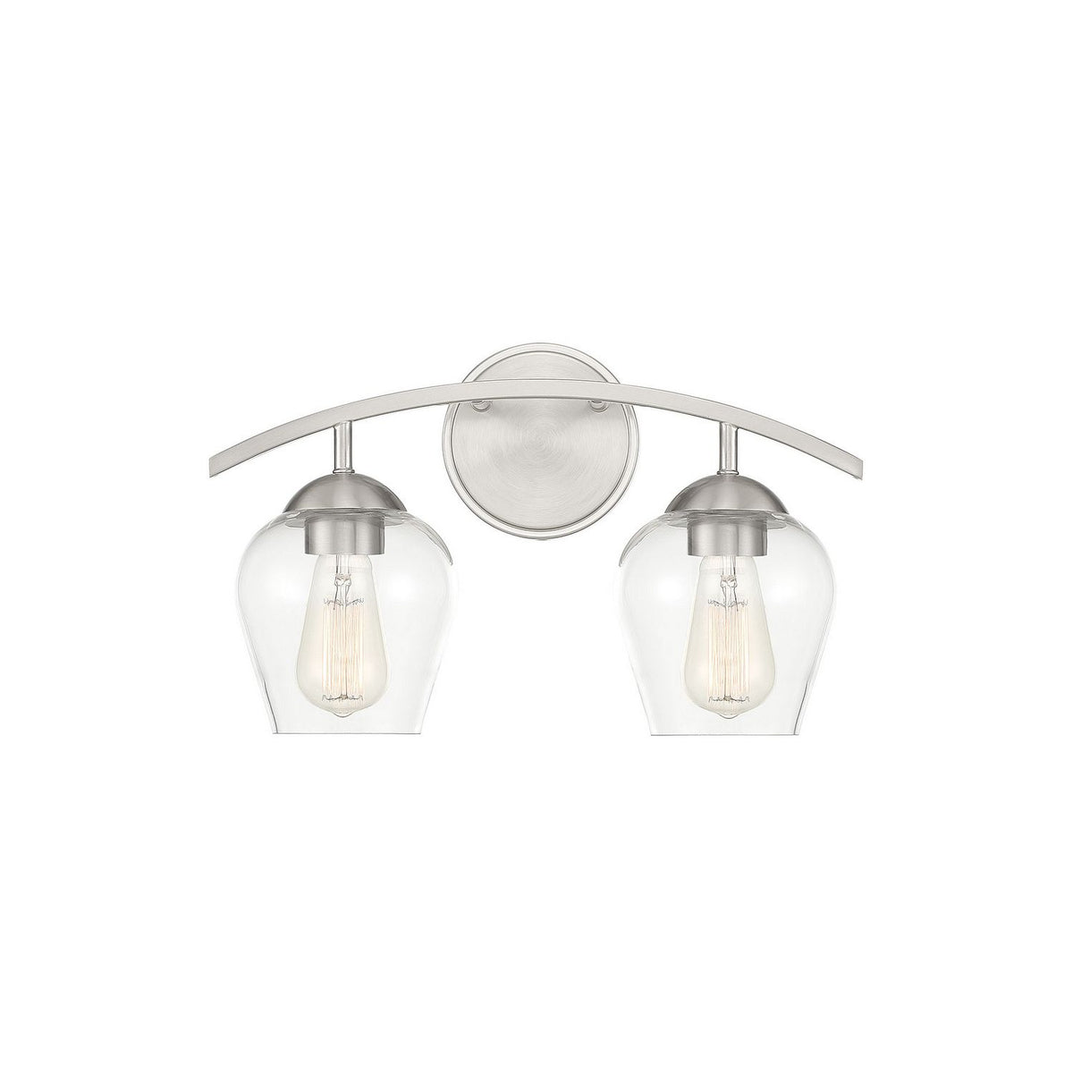 Meridian M80031BN Two Light Bathroom Vanity Light in Brushed Nickel