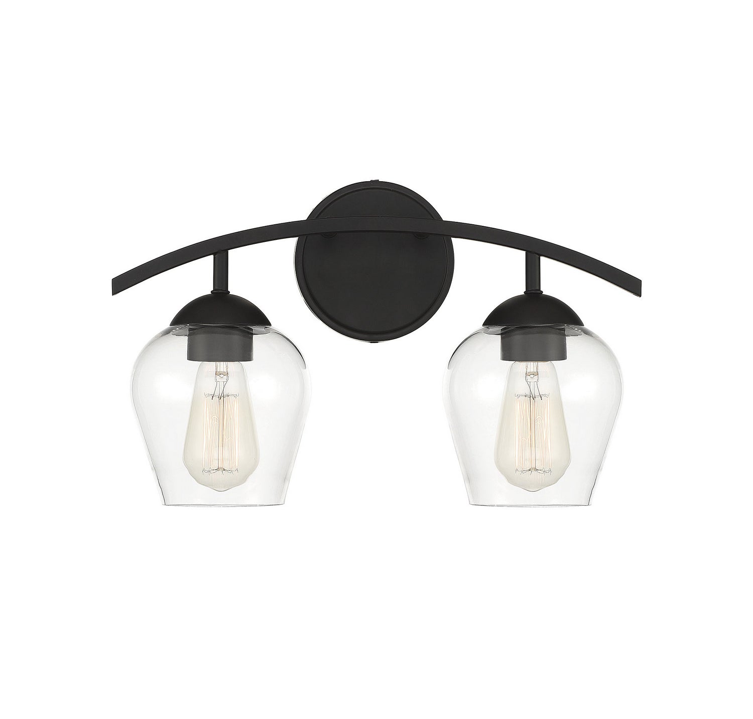 Meridian M80031MBK Two Light Bathroom Vanity Light in Matte Black