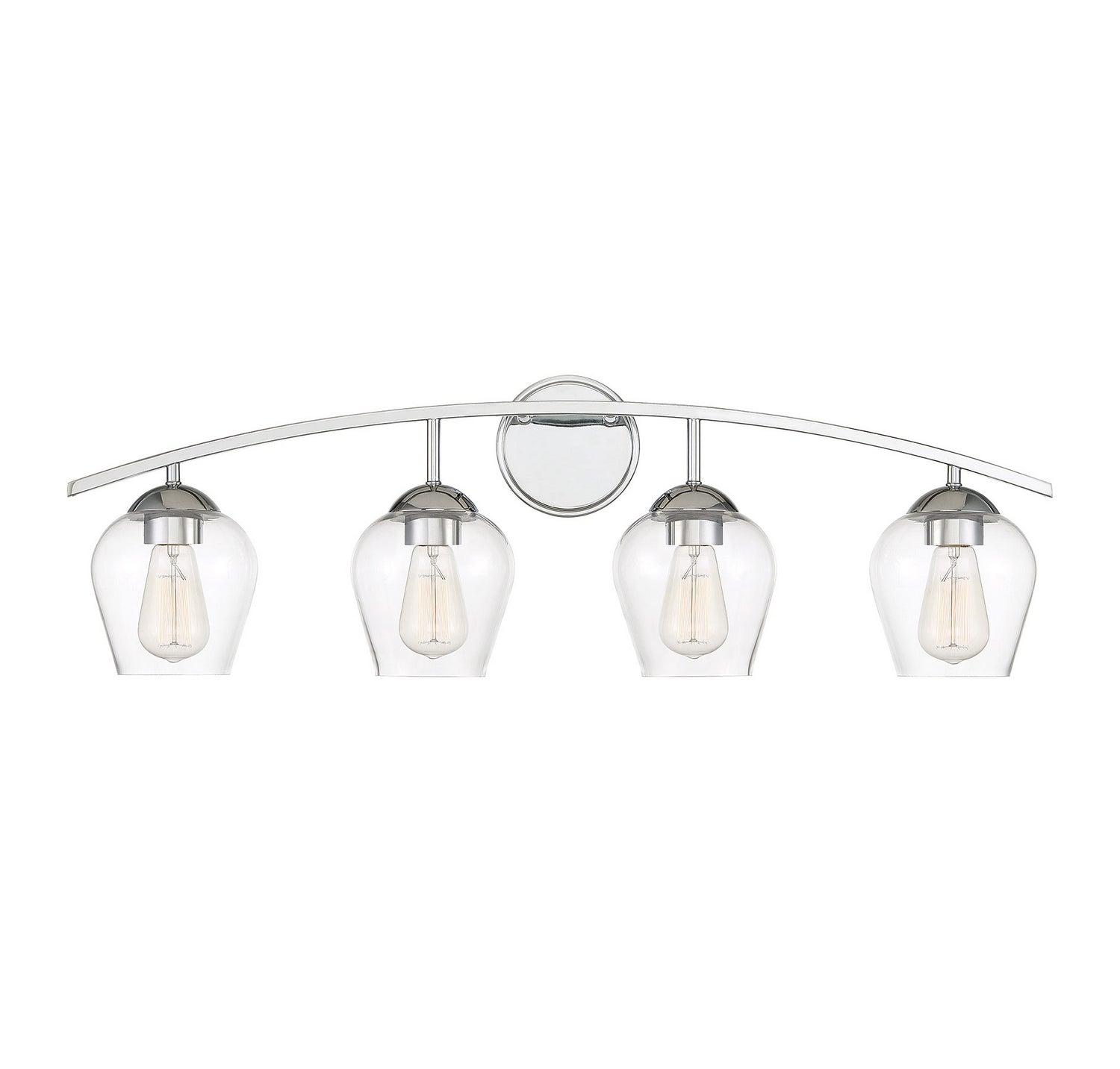 Applique murale de salle de bain Meridian M80033CH à quatre lumières, chromée