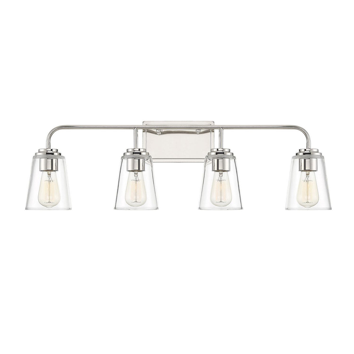 Meridian M80045PN Four Light Bathroom Vanity Light in Polished Nickel