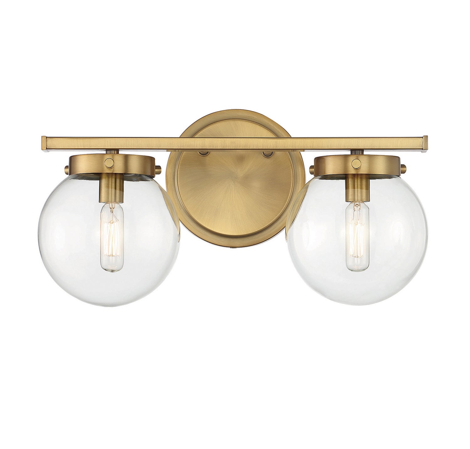 Meridian M80046NB Two Light Bathroom Vanity Light in Natural Brass