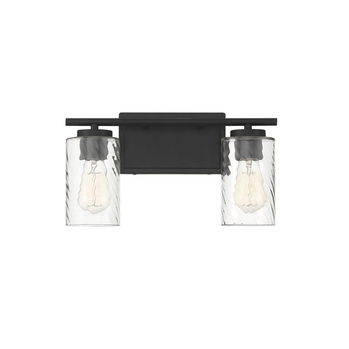 Meridian M80037MBK Two Light Bathroom Vanity Light in Matte Black