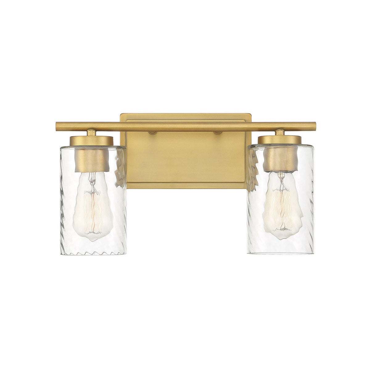 Meridian M80037NB Two Light Bathroom Vanity Light in Natural Brass
