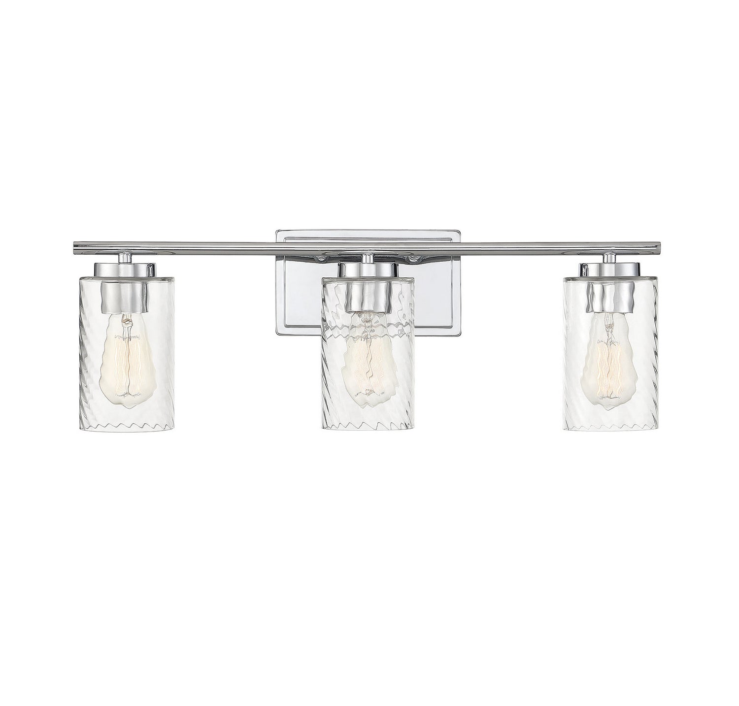 Applique murale de salle de bain Meridian M80038CH à trois lumières, chromée