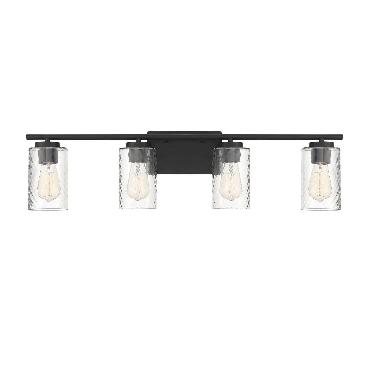 Meridian M80039MBK Four Light Bathroom Vanity Light in Matte Black