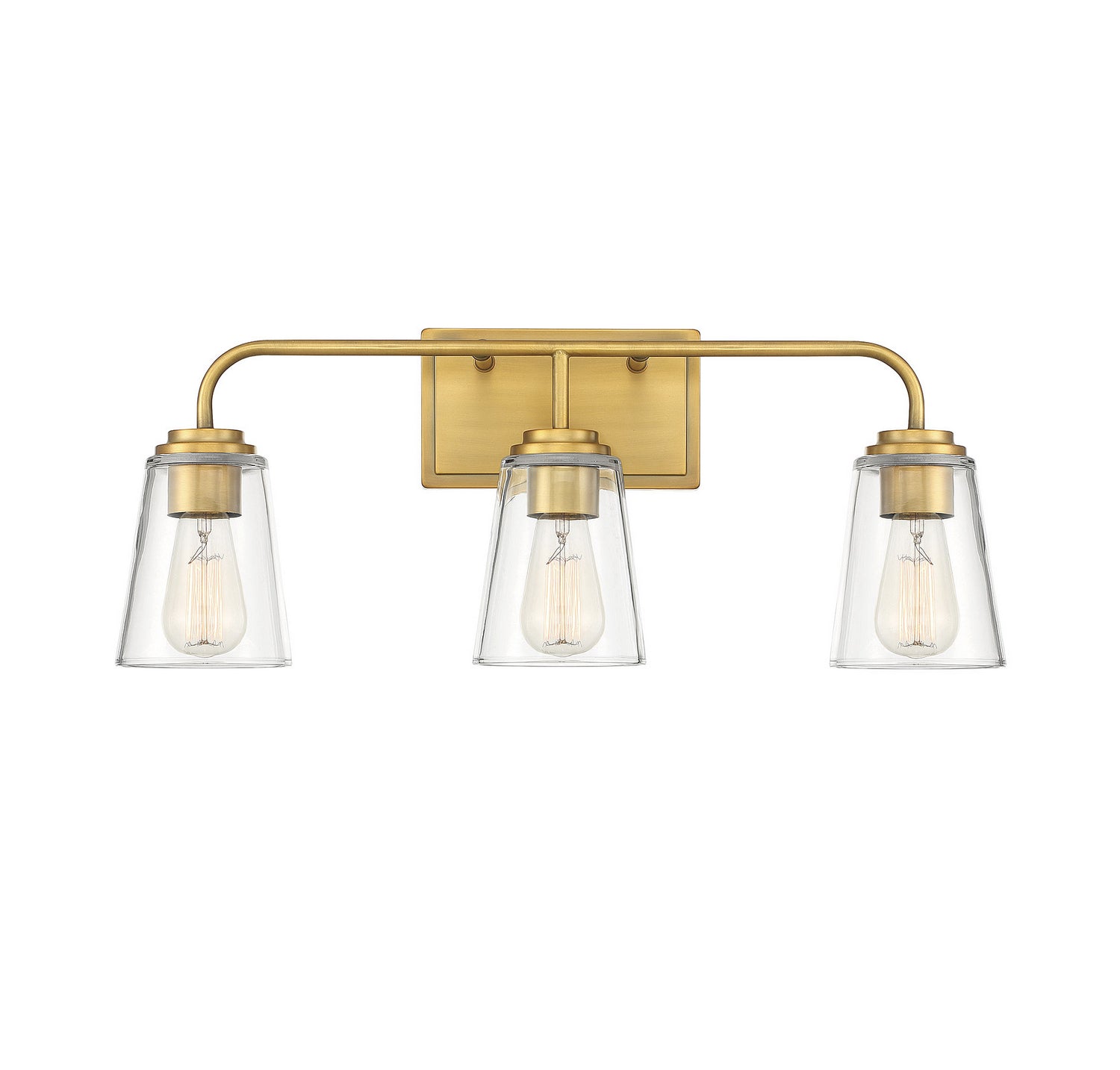 Meridian M80044NB Three Light Bathroom Vanity Light in Natural Brass