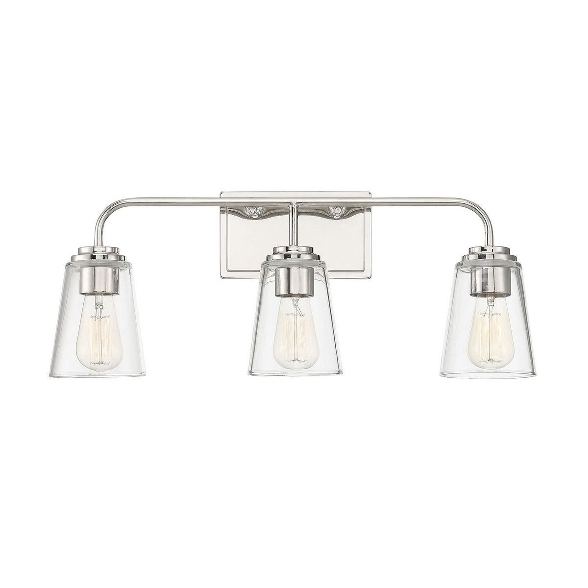 Meridian M80044PN Three Light Bathroom Vanity Light in Polished Nickel