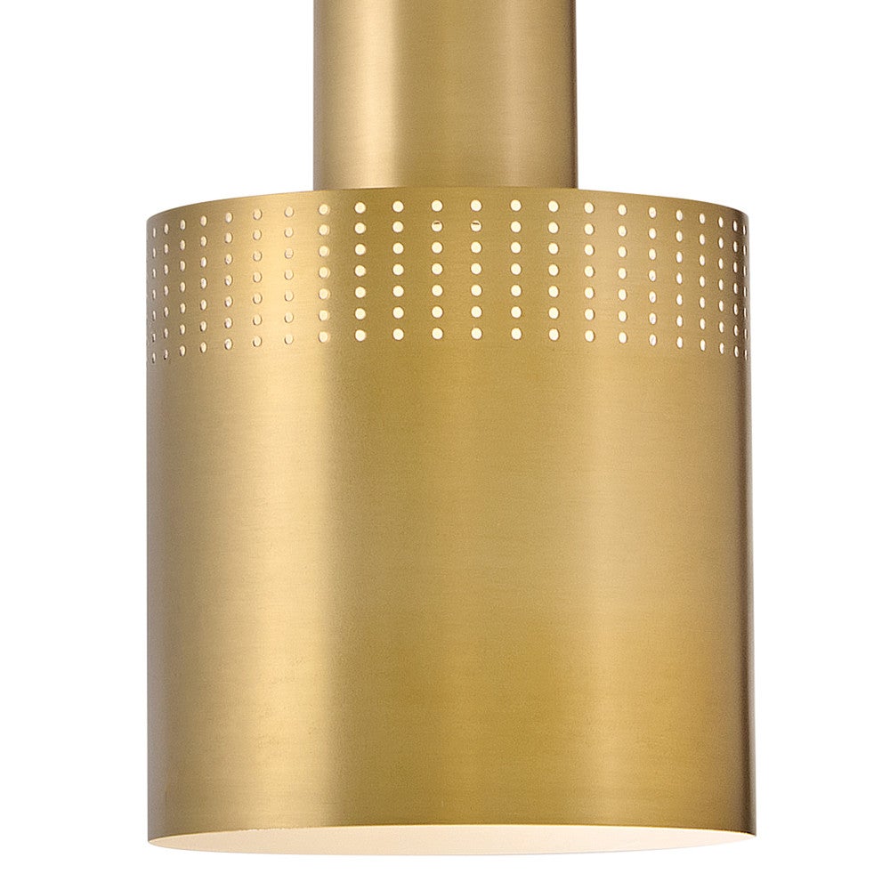 Lark 83687LCB Casey Metal Shade Pendant in Lacquered Brass