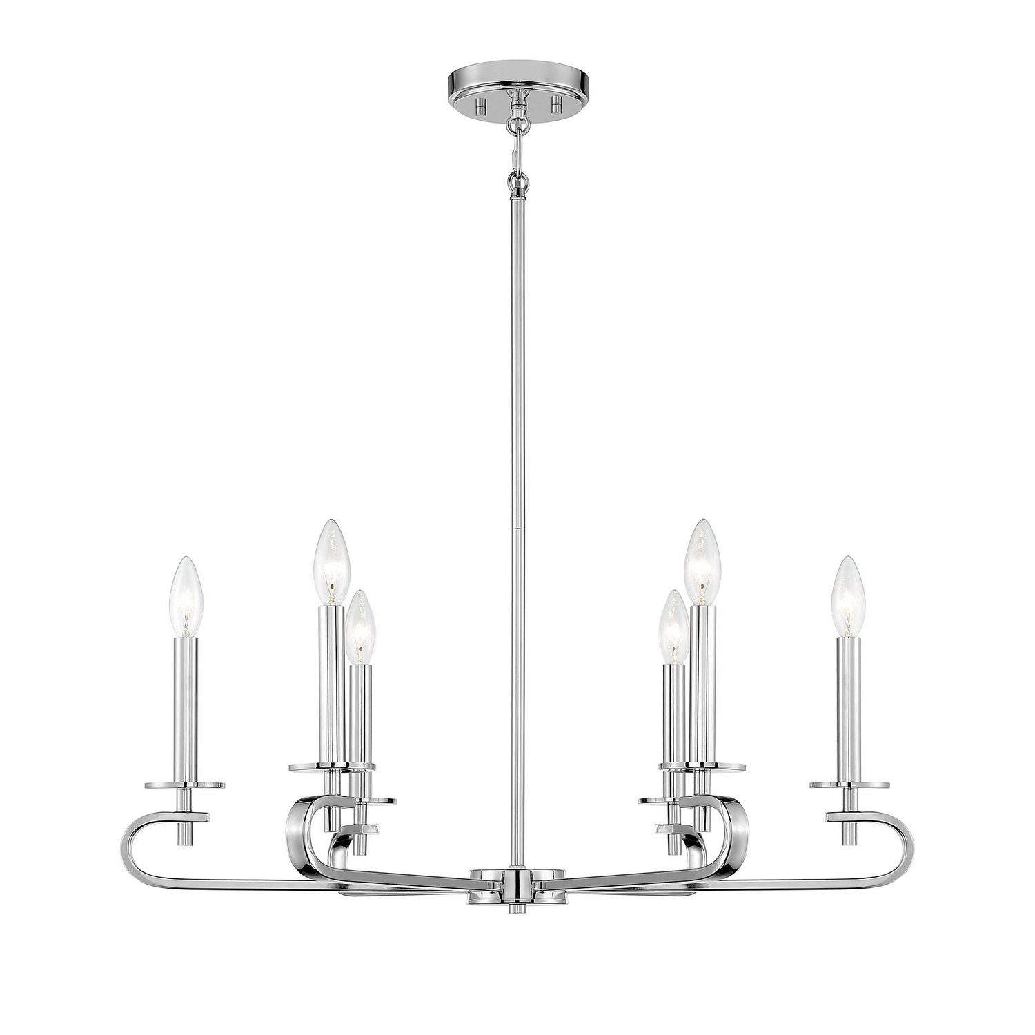 Savoy House - 1-2450-6-109 - Six Light Chandelier - Torino - Polished Nickel