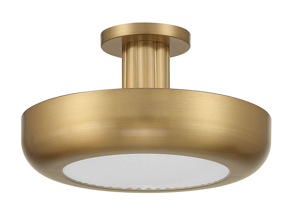 Eurofase 50389-025 Macey LED Semi-Flush Mount in Antique Brass